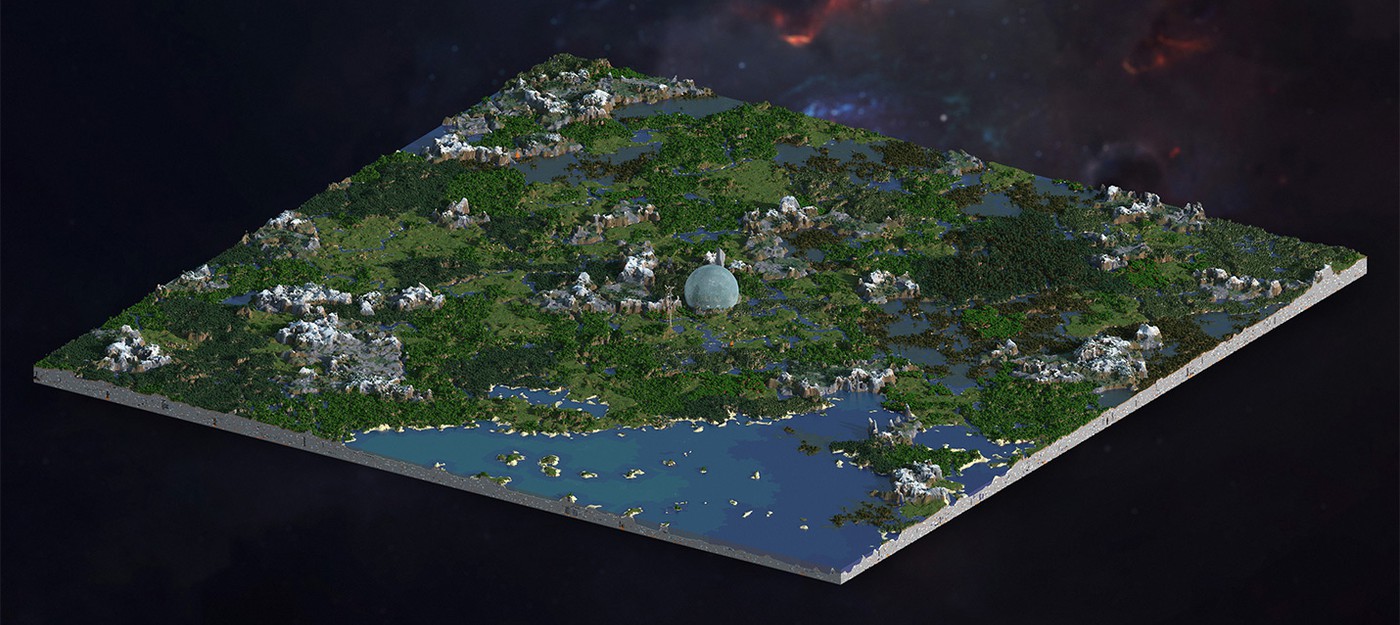 Игрок Minecraft сделал "спутниковый" снимок своего мира