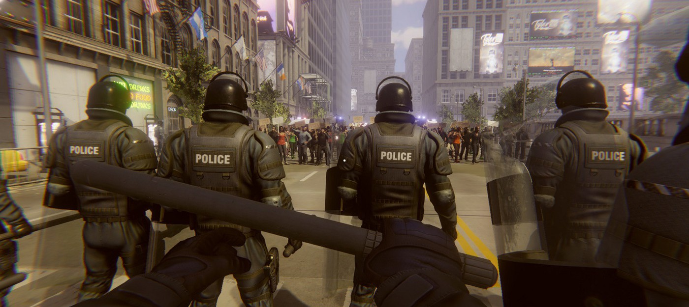 Водяные пушки, подавление протестующих и молотовы в трейлере симулятора Riot Control Simulator