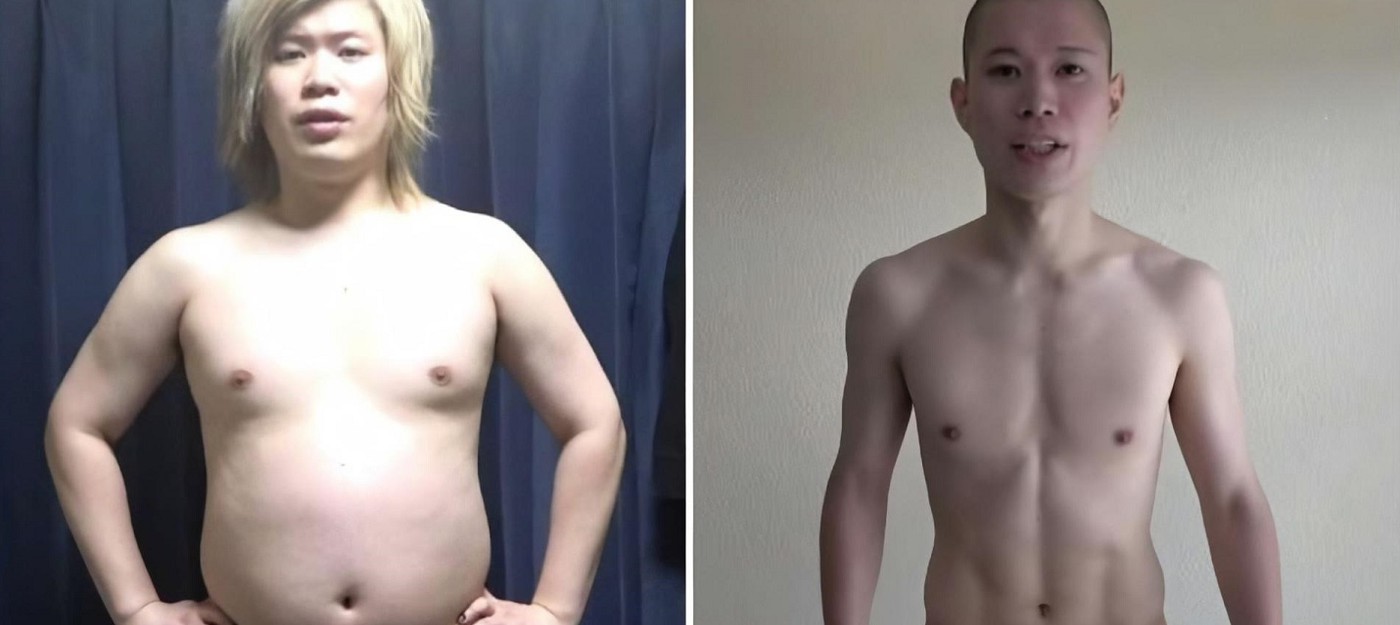 За год тренировок в стиле One-Puch Man толстяк превратился в стройного юношу