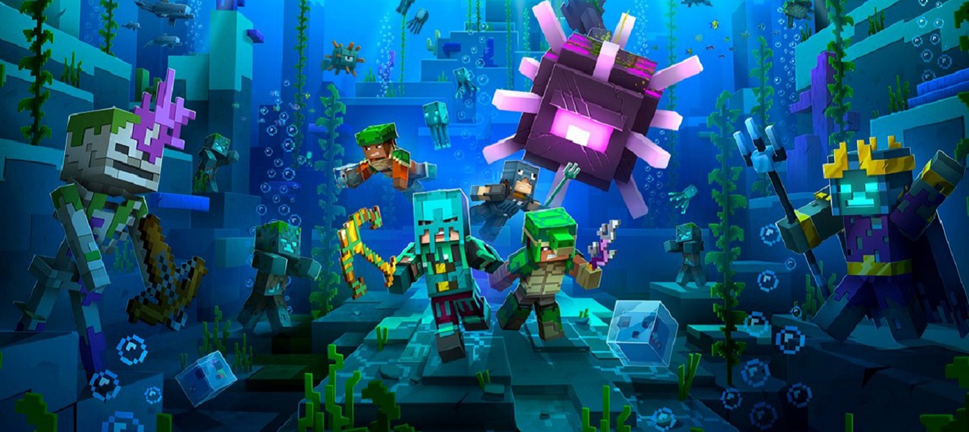Minecraft Dungeons получит подводное DLC в конце месяца