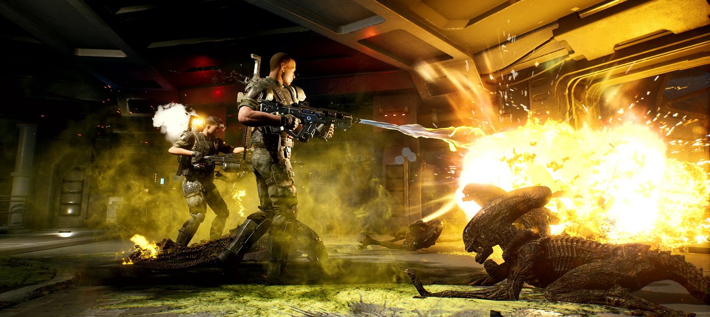 Уничтожение ксеноморфов в геймплее Aliens: Fireteam с комментариями разработчиков