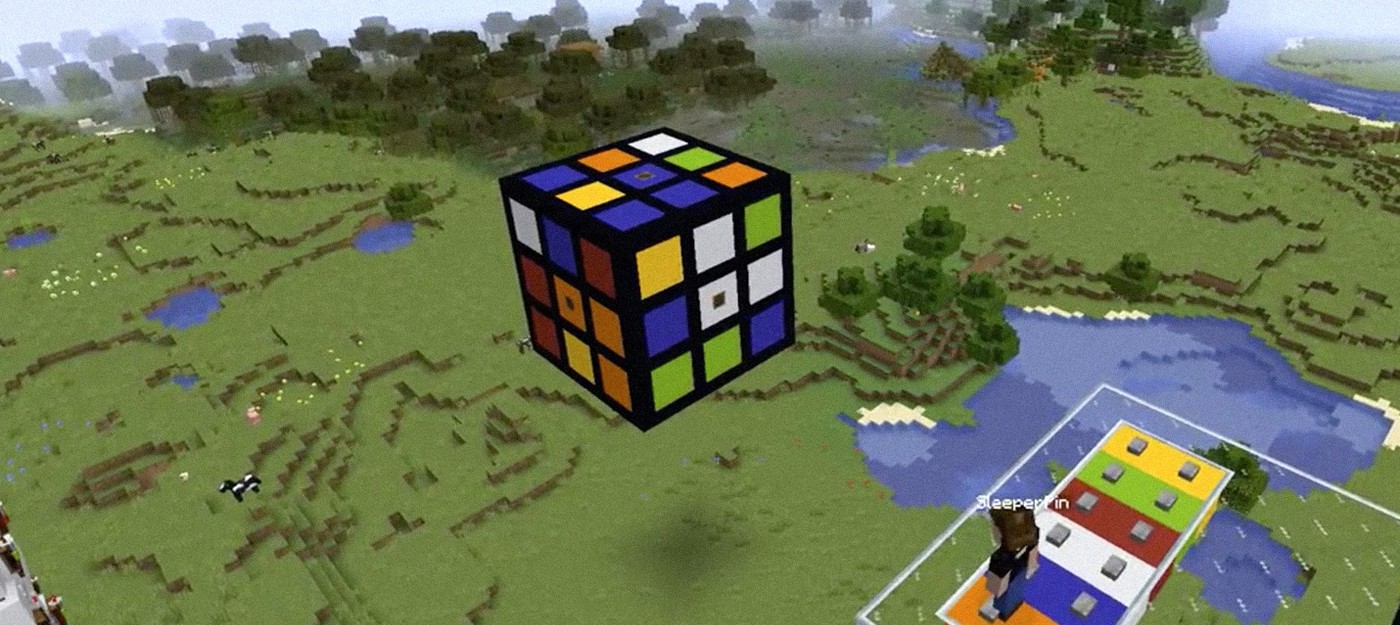 Игрок Minecraft соорудил механизм самособирающегося кубика Рубика при помощи мода Create