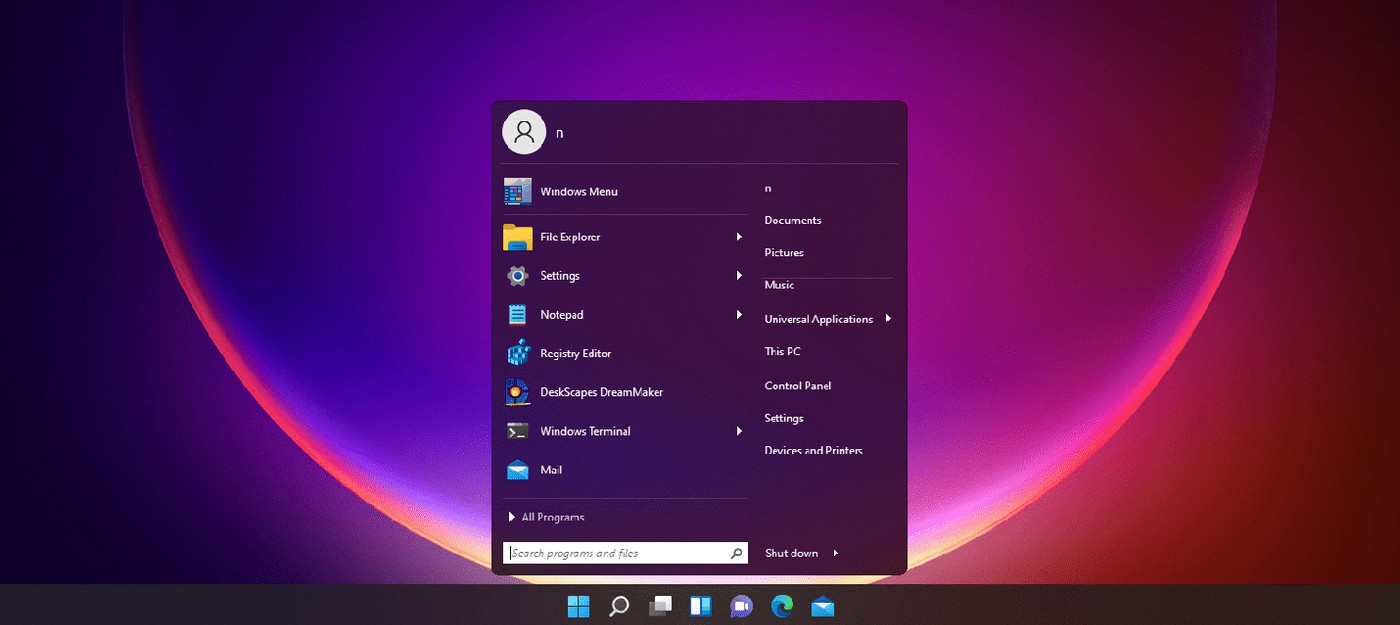 Для Windows 11 вышло приложение, добавляющее традиционное меню "Пуск"