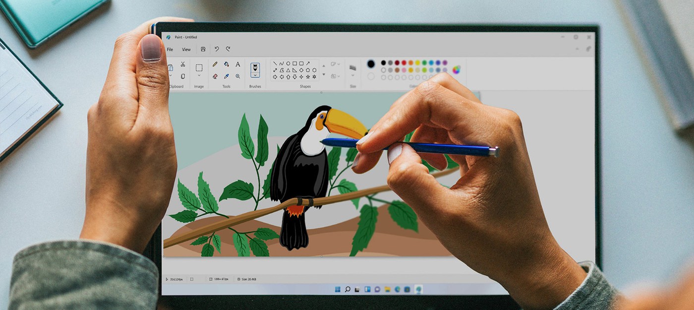 Как выглядит обновлённый Paint в Windows 11