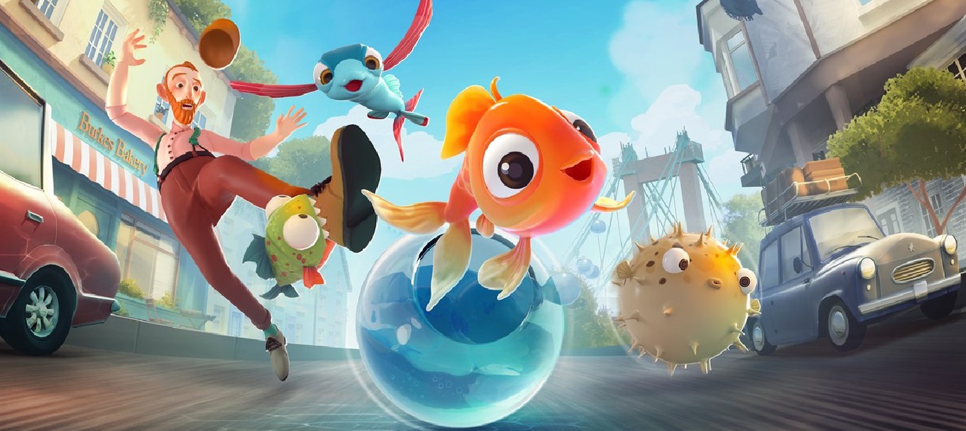 Побег рыбки из большого города в стартовом геймплее I Am Fish