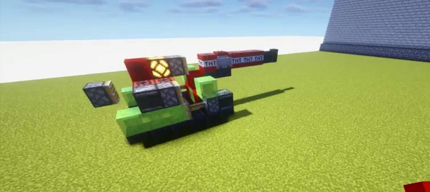 Игрок Minecraft создал в игре одноразовый танк, способный разрушать стены