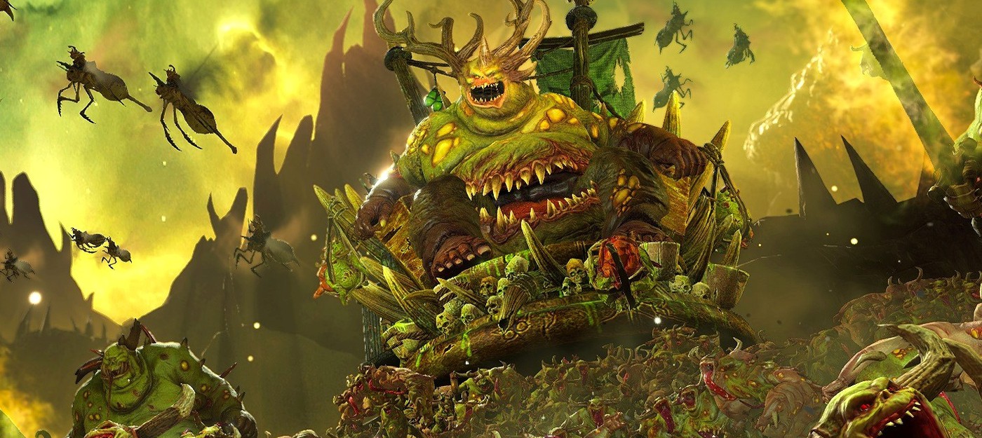 Войска Нургла против Слаанеш в новом геймплее Total War: Warhammer 3