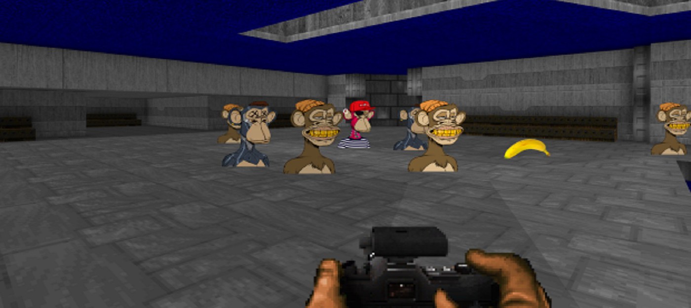 Этот мод превращает Doom в симулятор фотографа NFT-обезьян