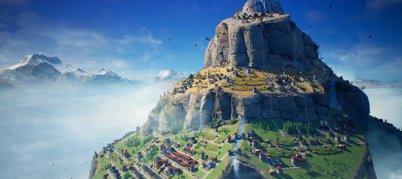 Строительство города на склоне горы в трейлере стратегии Laysara: Summit Kingdom