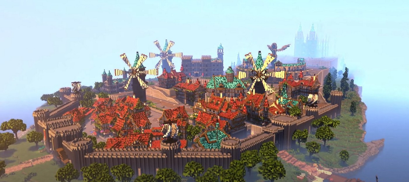 Игроки Minecraft потратили пять месяцев на воссоздание Мондштадта из Genshin Impact