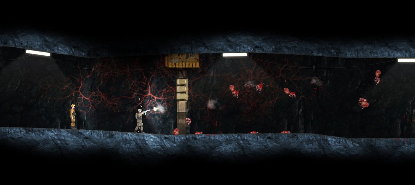 Мрачная атмосфера и пугающие шахты в геймплее инди Hidden Deep
