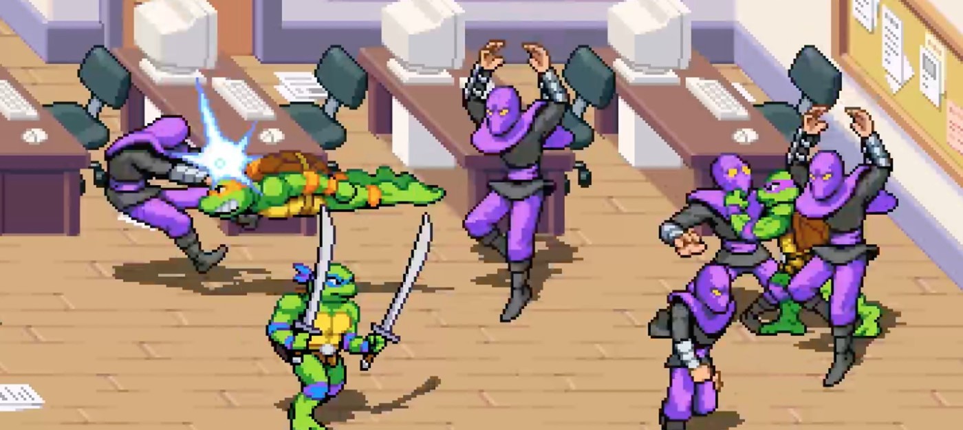 Черепашки, Эйприл и Сплинтер против врагов в новом геймплейном трейлере Teenage Mutant Ninja Turtles: Shredder's Revenge