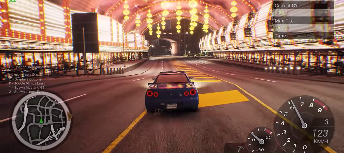 Энтузиаст создает полноценный ремейк Need for Speed Underground 2 на Unreal Engine 4