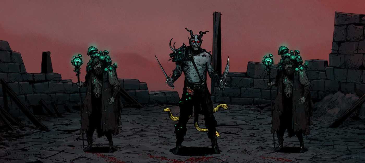 Мрачная RPG Hellslave в стиле Darkest Dungeon выйдет в мае