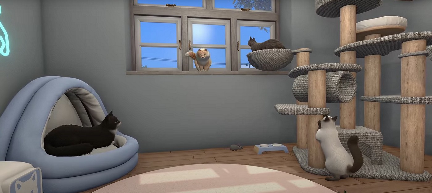 House Flipper получила дополнение с животными — теперь в игре можно гладить собак и котиков