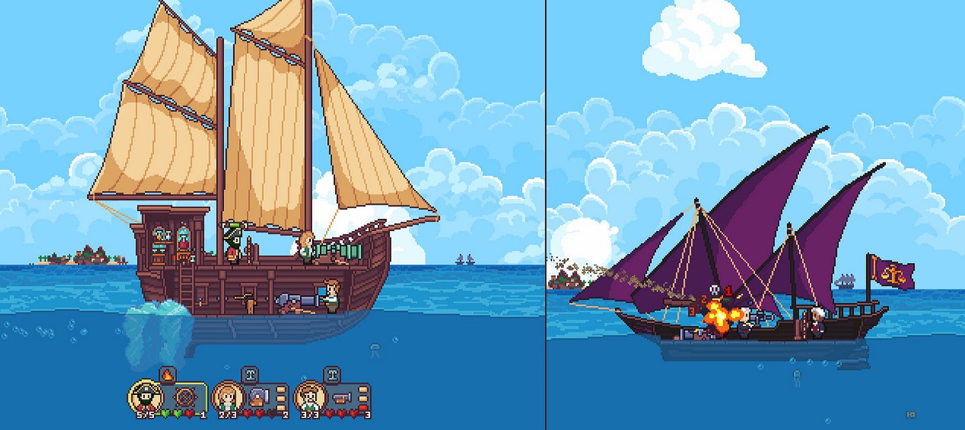 Пиксельные пираты в трейлере Seablip — ролевой игры в духе Stardew Valley и FTL от разработчика-одиночки