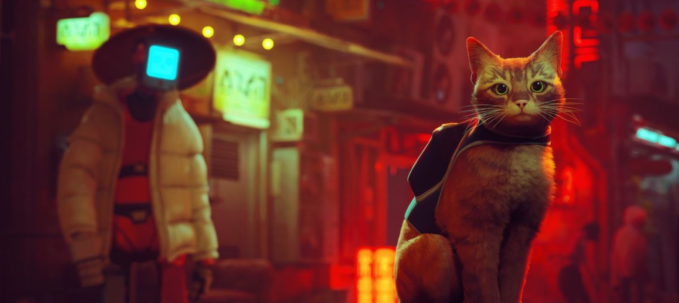 Кошка бродит по футуристичному городу в геймплее Stray