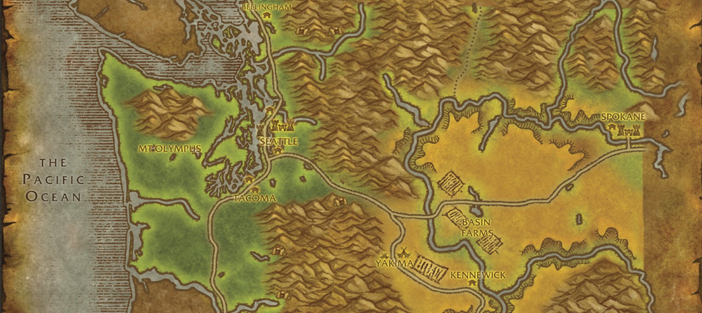 Геймер нарисовал карты 18 штатов, Скайрима и города Нью-Йорка в стиле World of Warcraft Classic
