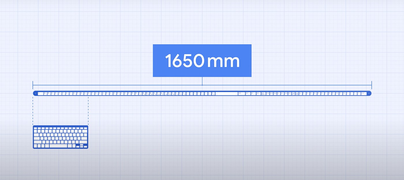 Google Japan разработала 165-сантиметровую клавиатуру