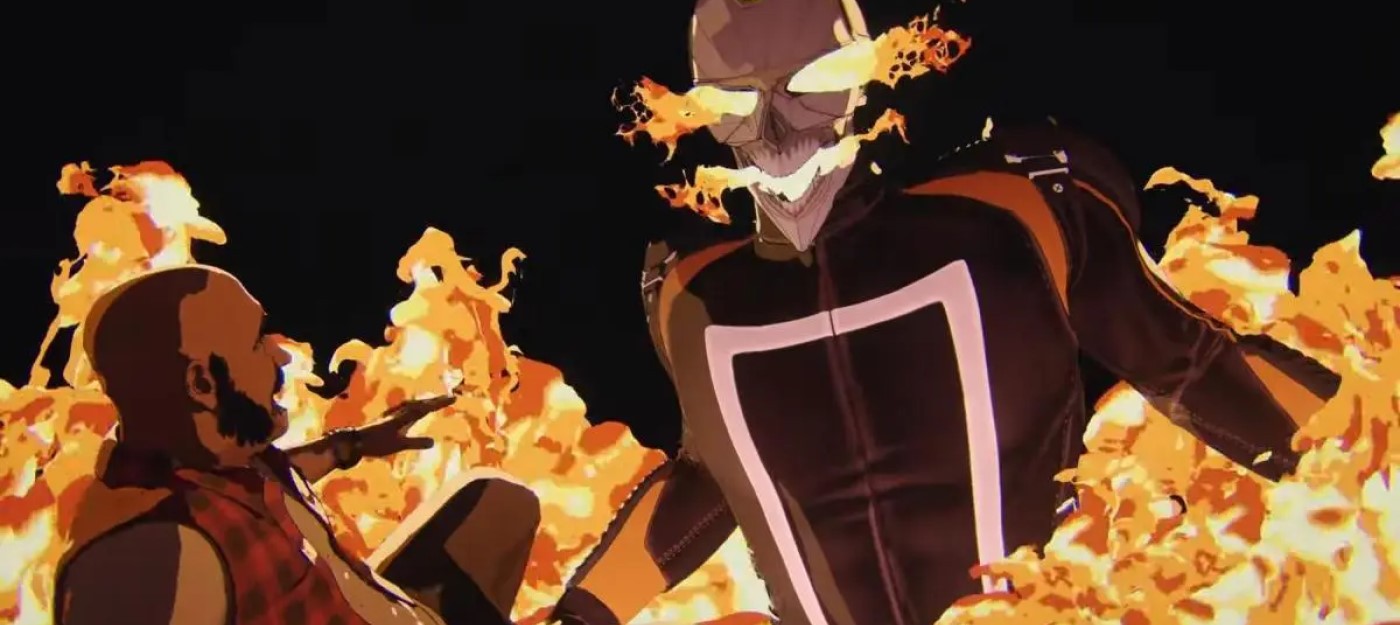Призрачный гонщик сжигает бандитов в короткометражке Marvel's Midnight Suns
