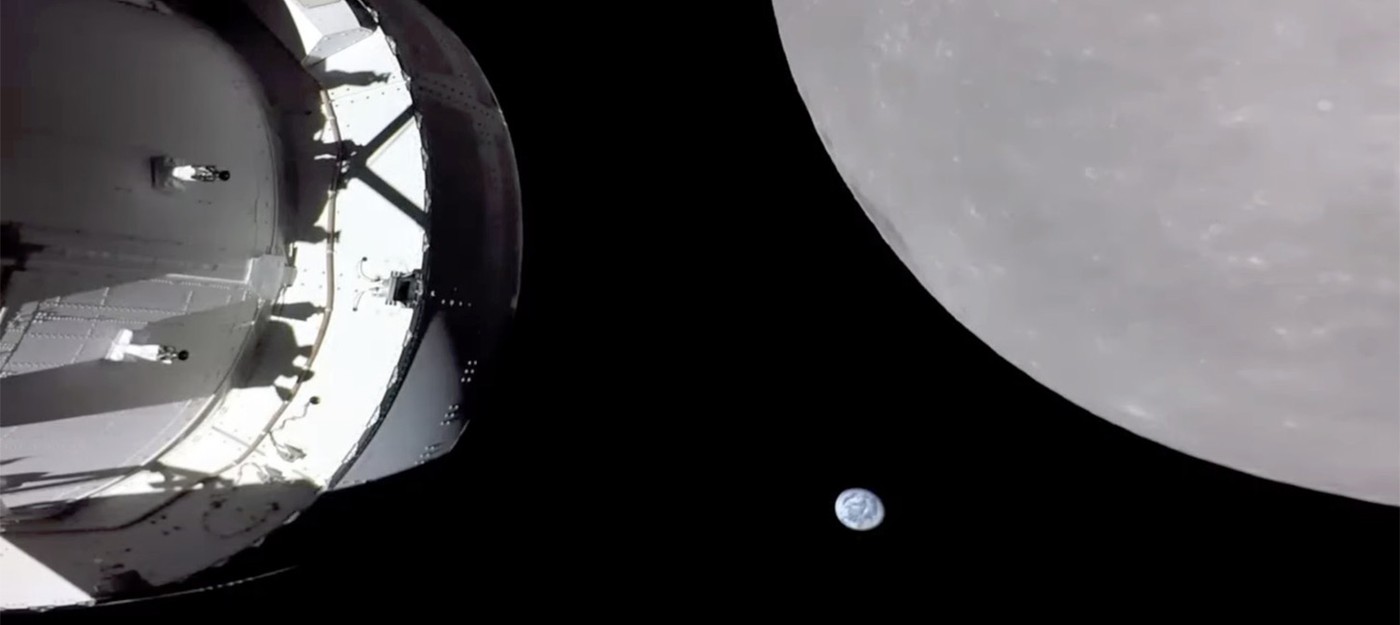 Космический корабль Orion приблизился к Луне на 128 километров