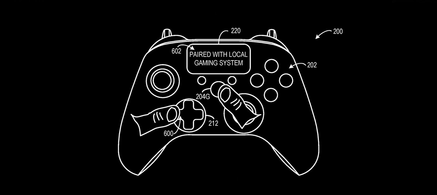 Microsoft запатентовала контроллер Xbox с дисплеем