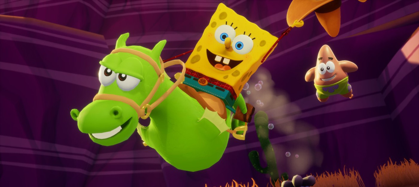 Подводные реки и Дикий-дикий Запад в геймплее платформера SpongeBob SquarePants: The Cosmic Shake