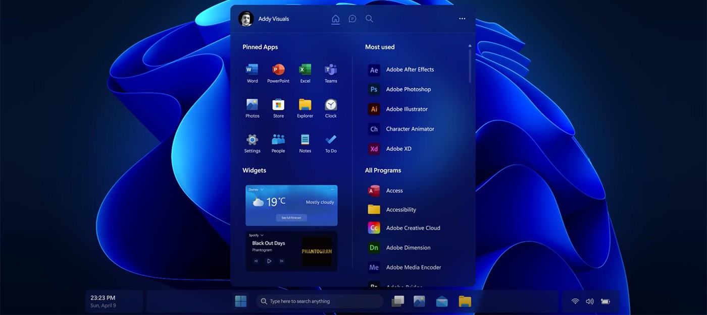 Концепт-видео Windows 12 демонстрирует новый дизайн операционной системы