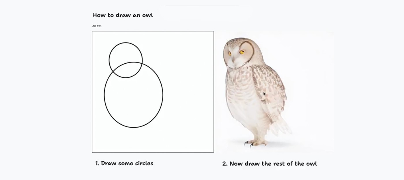 Новый сервис делает реальность из мема "Как нарисовать сову"