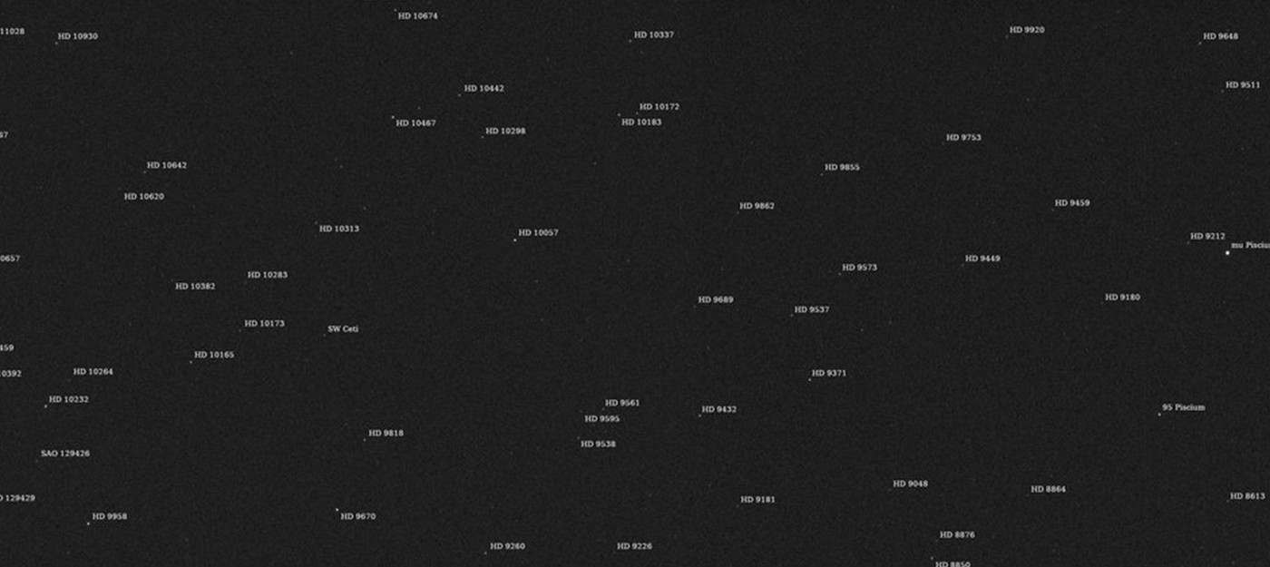 Зонд NASA по изучению астероидов сделал первый снимок, представляя поле звезд