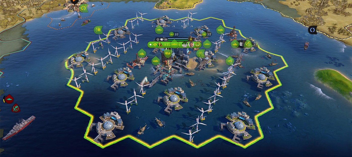 Игрок Civilization 6 построил Атлантиду — функциональный город на воде