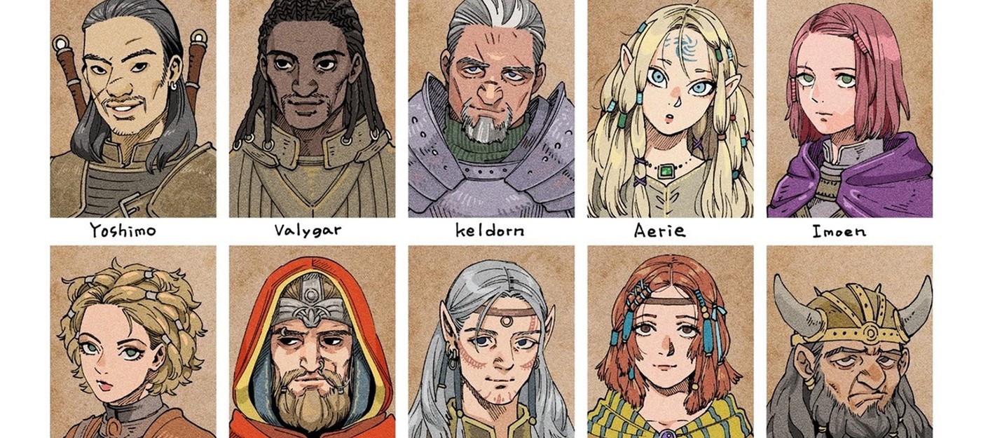 Автор манги "Подземелье вкусностей" нарисовал портреты персонажей Baldur's Gate 1 и 2, которые можно использовать в игре