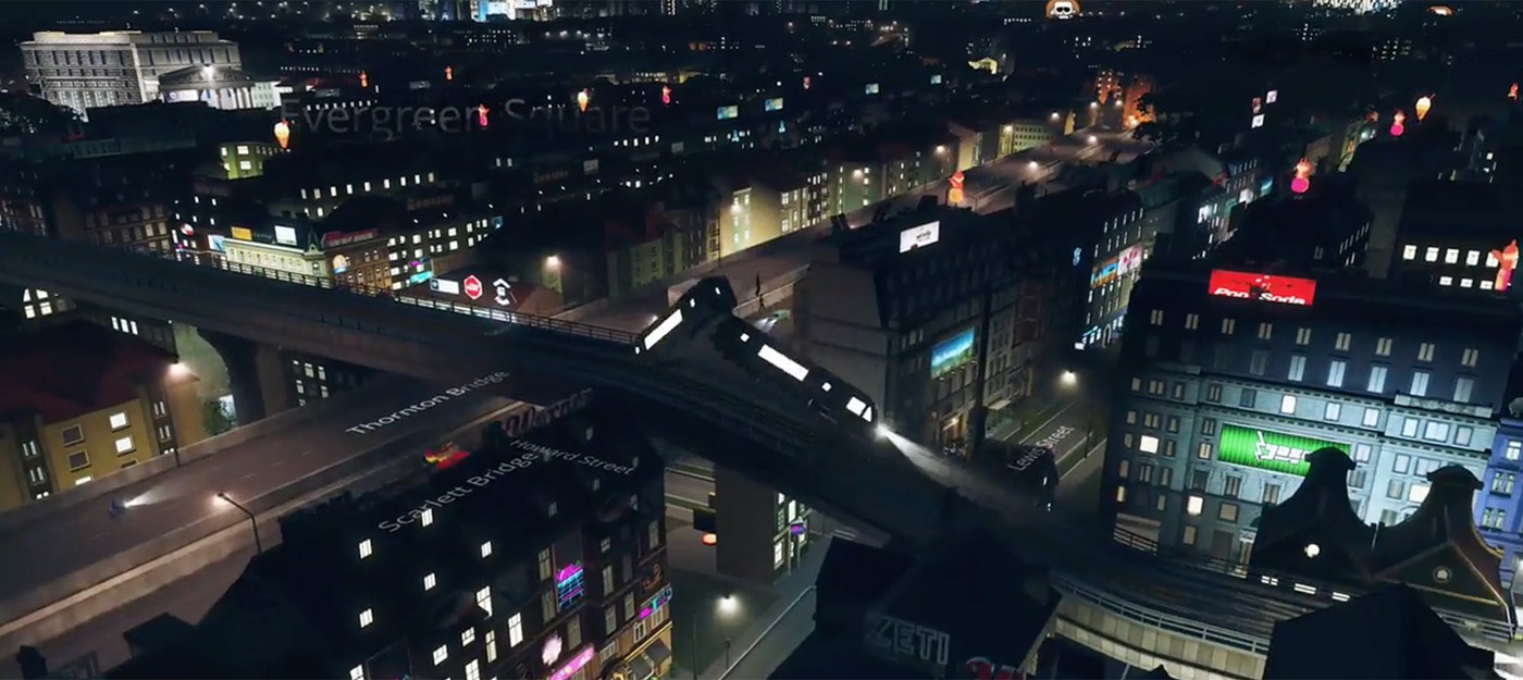Игрок Cities: Skylines показал забавный баг с брыкающимся в небе поездом метро