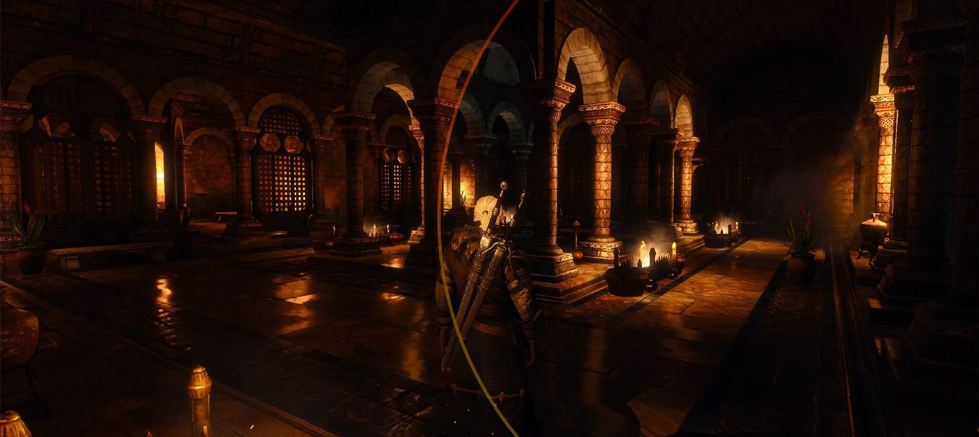 Новый мод для The Witcher 3 улучшает эффект огня с помощью трассировки лучей