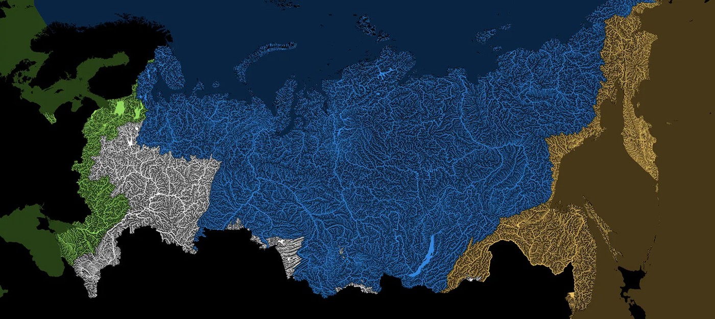 Картограф из Венгрии визуализировал, куда впадают десятки тысяч рек нашей планеты