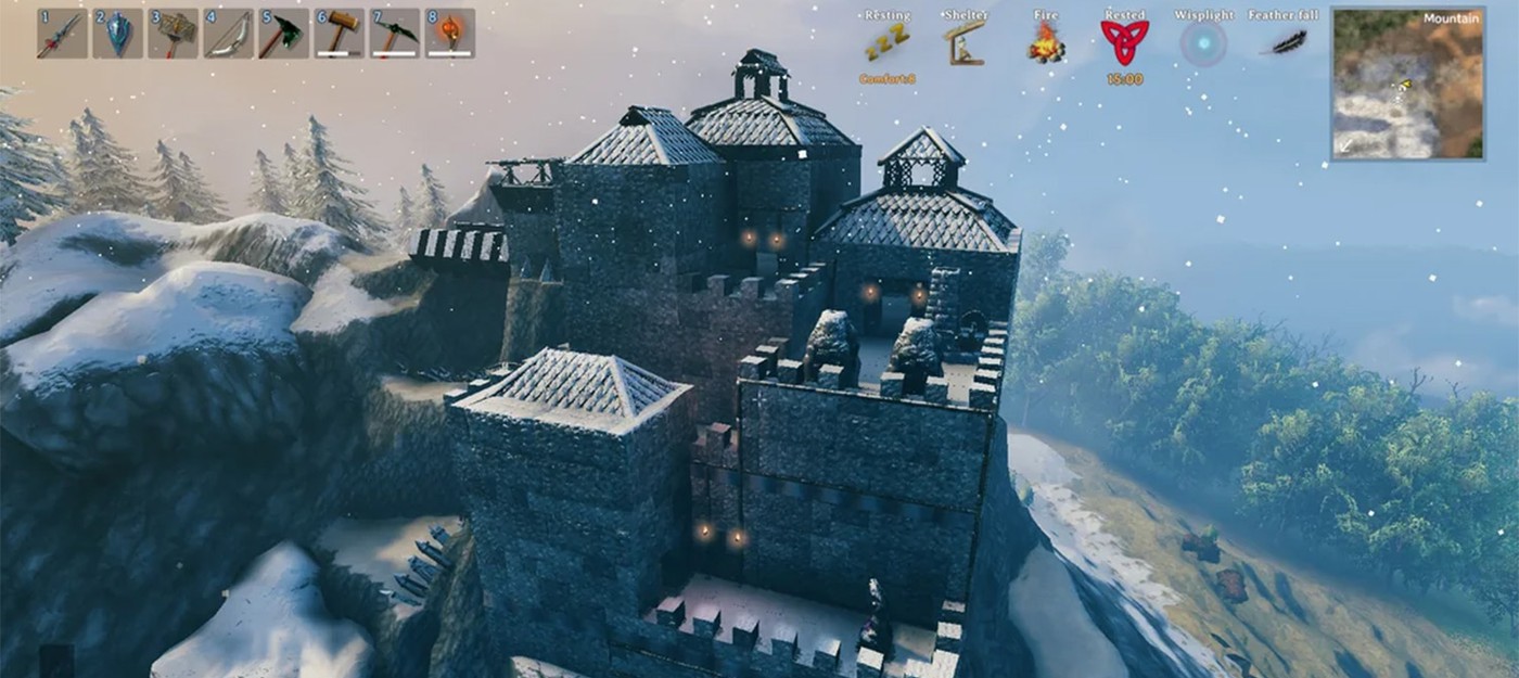 Игрок Valheim построил горный замок достойный Ярла