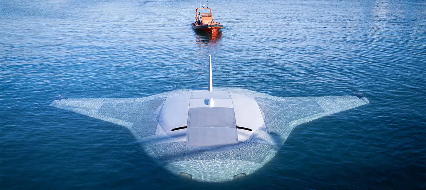 DARPA представило огромного робота-субмарину Manta Ray