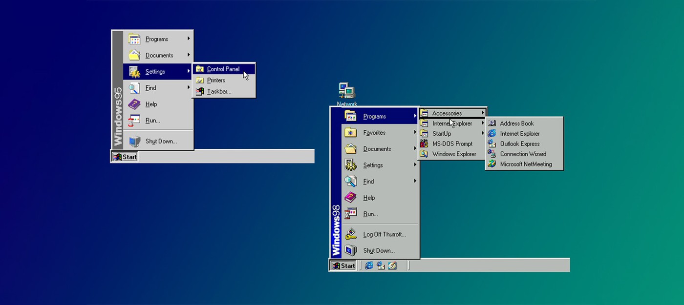 Ветеран Microsoft рассказал о создании меню "Пуск" в Windows 95 и его превращении в "рекламный щит" Windows 11