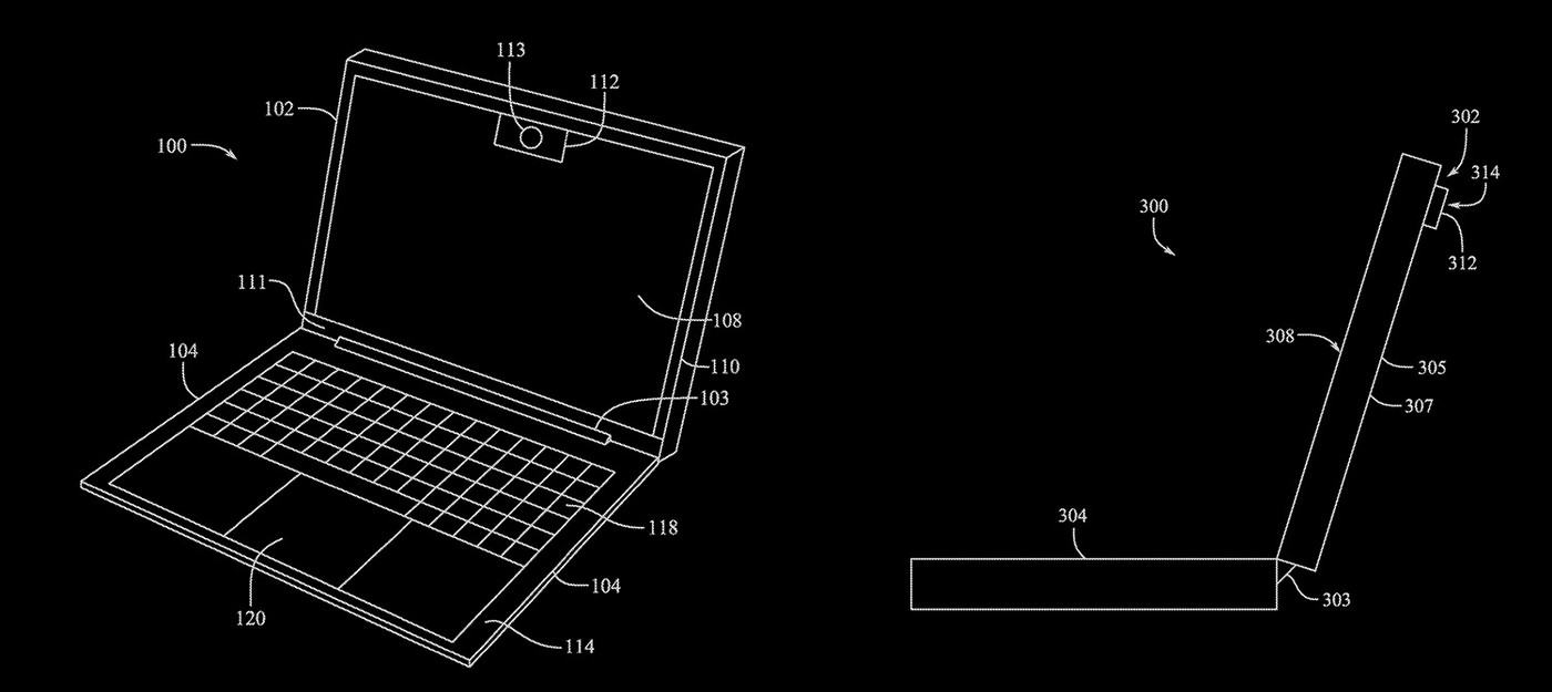 Новый патент Apple — MacBook с вращающимся дисплеем