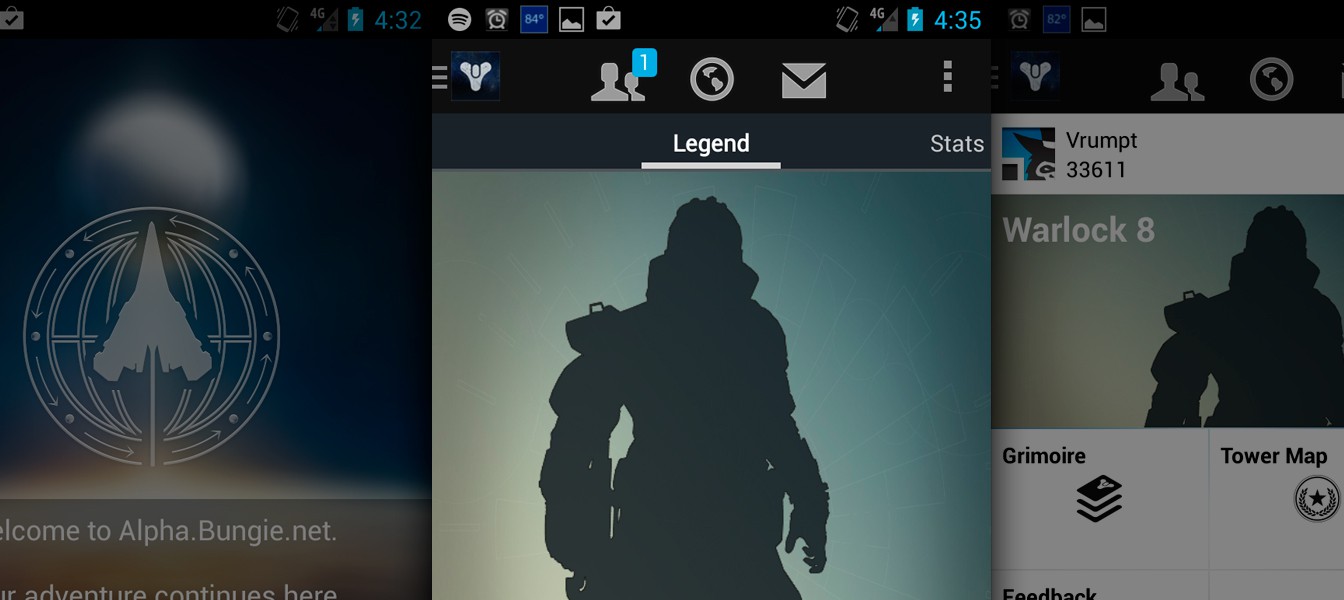 Скриншоты и особенности компаньонского приложения Destiny