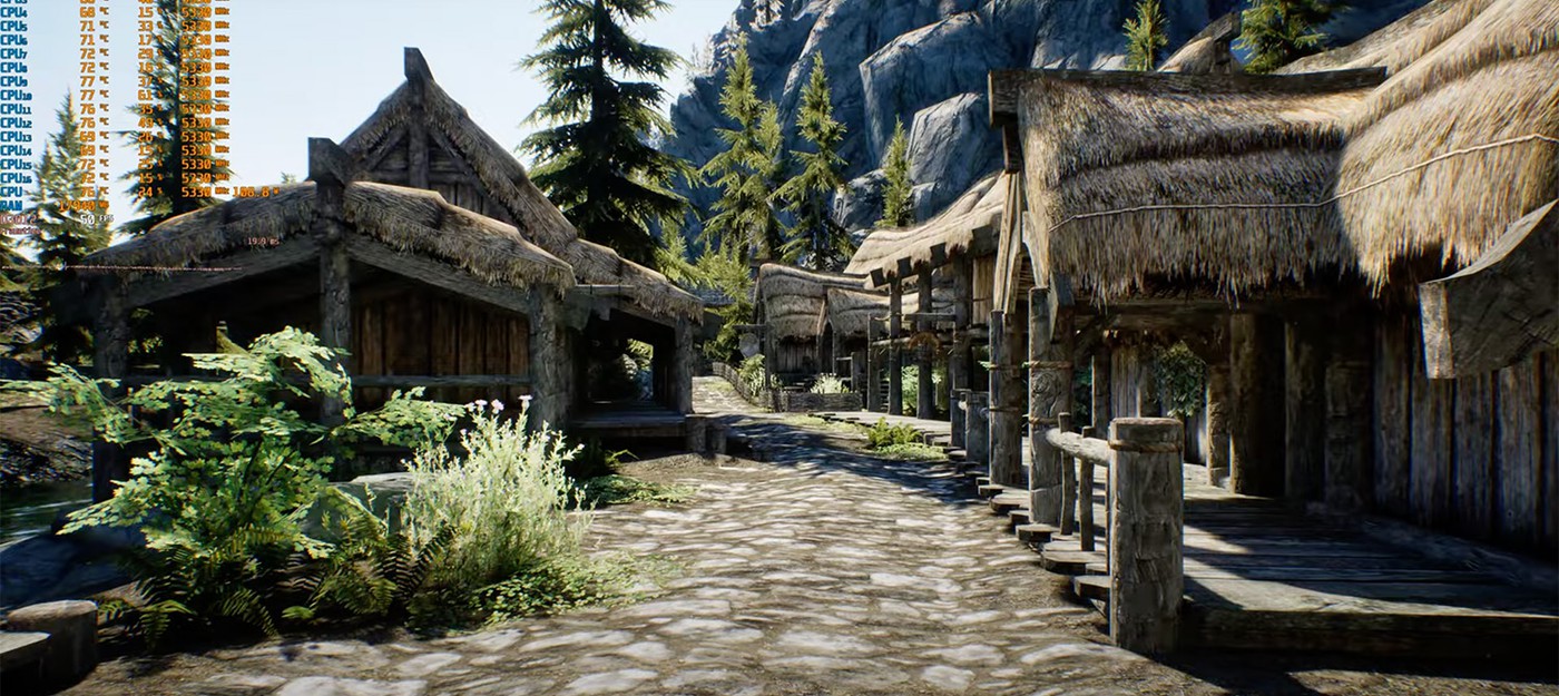 Фанатский ремастер Skyrim на Unreal Engine 5.5 впечатляет графикой, но требует мощного железа