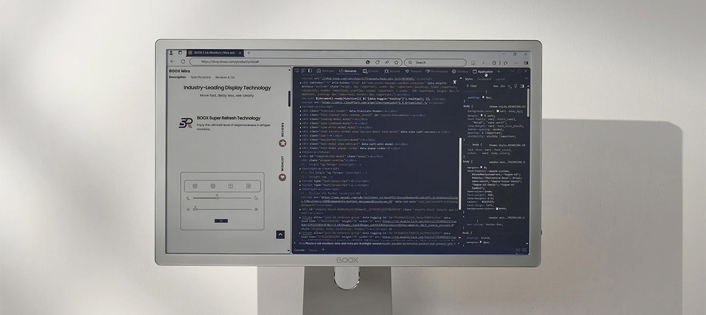 Boox представила свой первый цветной E Ink монитор