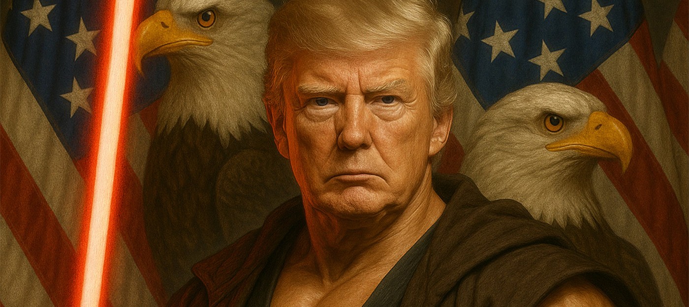 Белый дом опубликовал ИИ-картинку с Трампом в образе ситха на стероидах, при этом обвинил "радикально левых" в том, что это они – империя