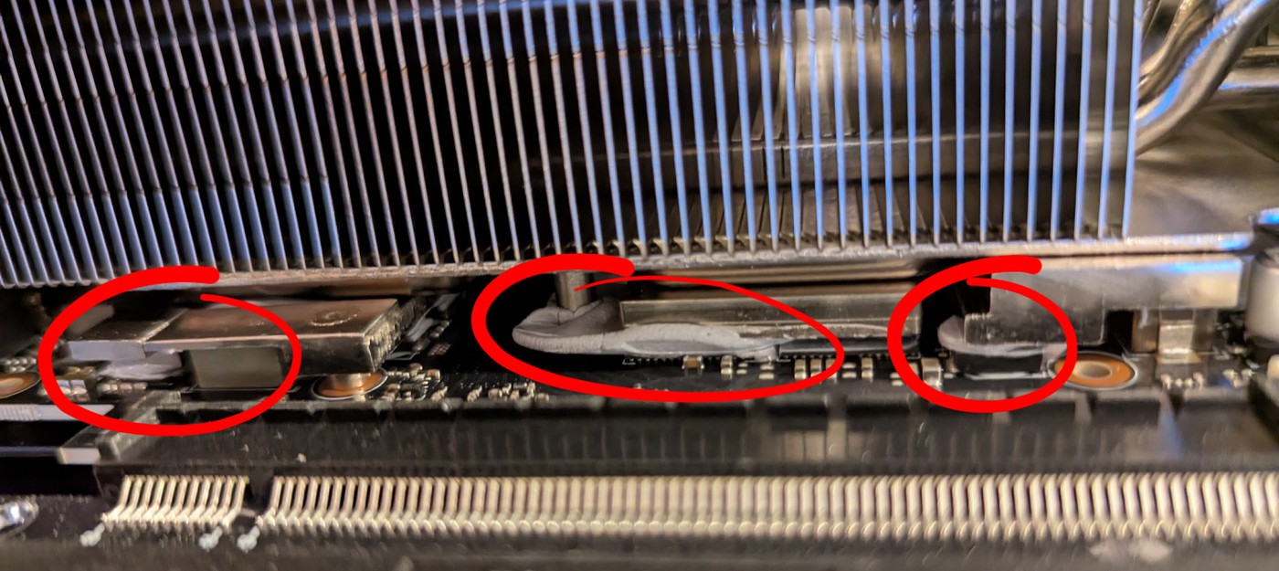 Новые случаи утечки термогеля на видеокартах Gigabyte RTX 50 серии