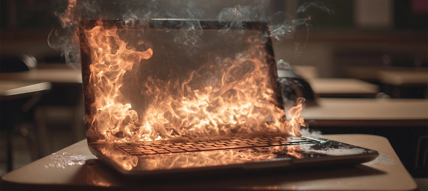 Опасный челлендж в TikTok заставляет школьников поджигать Chromebook