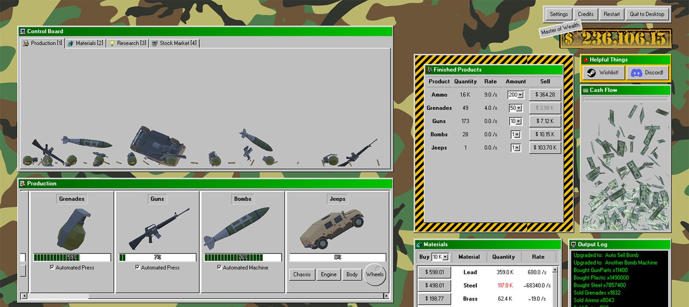 Анонсирована Military Incremental Complex — симулятор торговли оружием в стиле Windows 98