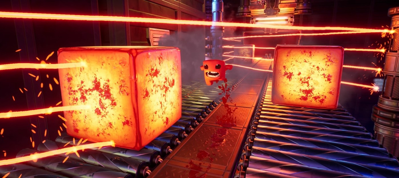 15 минут стремительного геймплея Super Meat Boy 3D