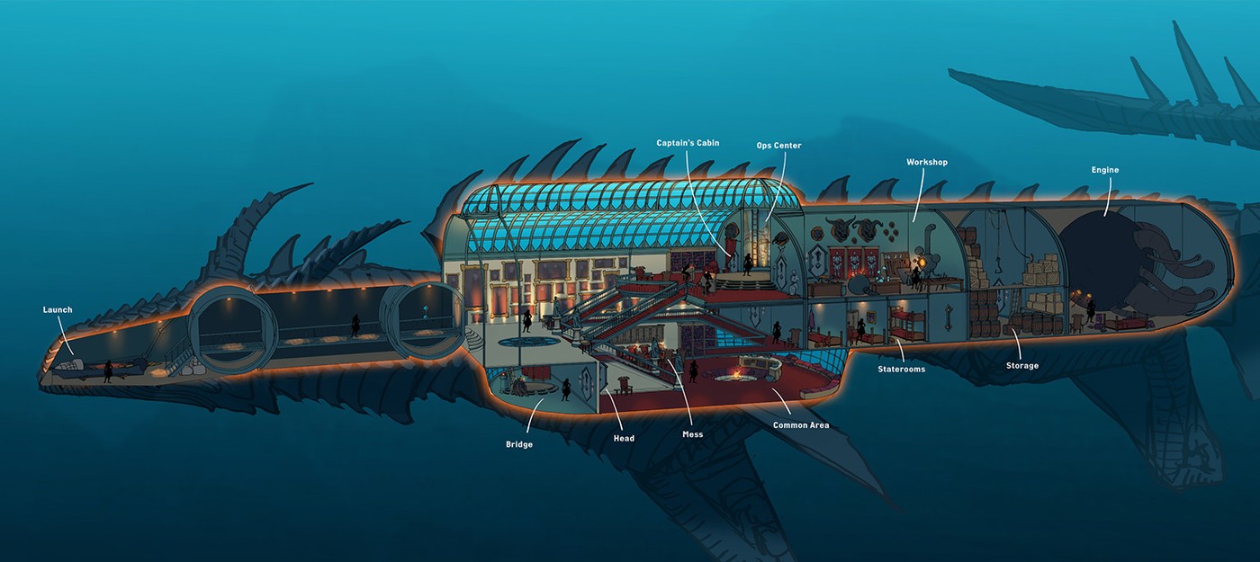 Художник Dragon Age показал арт вырезанного лагеря в виде подводной лодки