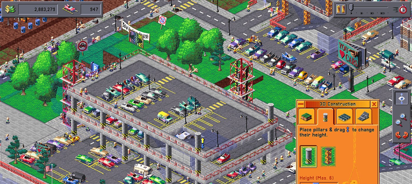 MicroProse стала издателем Car Park Capital – олдскульного тайкуна о превращении пешеходных городов в антиутопические парковки