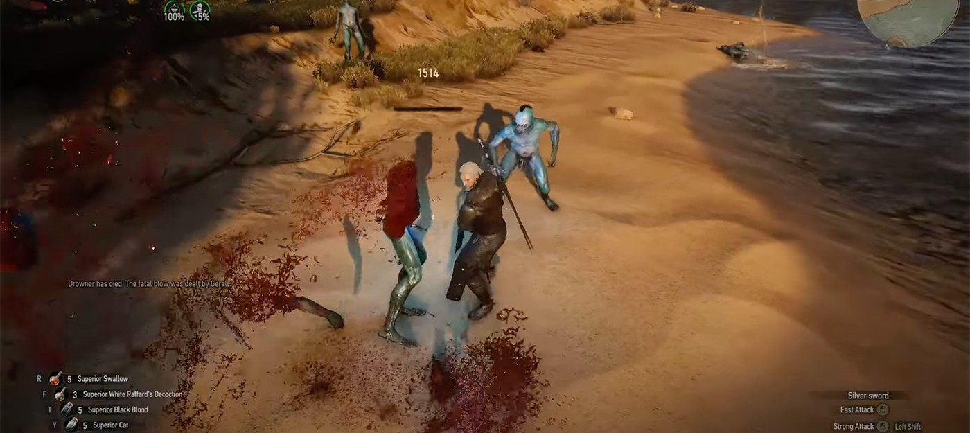 Новый мод для The Witcher 3 добавляет улучшенную физику расчленения противников и анимации из E3 2014